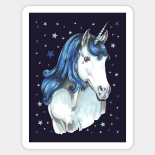 Blue unicorn Sticker